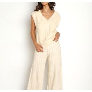 CALLAHAN KNITWEAR Chelle Cable Knit‎ Sweater Vest Sz XL